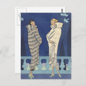Meer van Fur Coats door George Barbier Briefkaart (Voorkant / Achterkant)