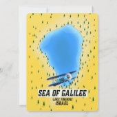 Meer van Galilea Israël kaart poster (Achterkant)