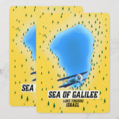 Meer van Galilea Israël kaart poster (Voorkant / Achterkant)