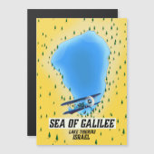 Meer van Galilea Israël kaart poster (Voorkant / Achterkant)