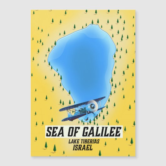 Meer van Galilea Israël kaart poster (Voorkant)