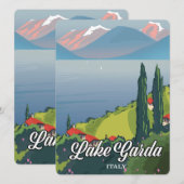 Meer van Garda Italië Reisposter (Voorkant / Achterkant)