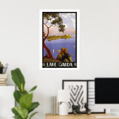 Meer van Garda Italië Vintage Reisposter Poster (Thuiskantoor)