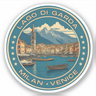 meer van Garda - Lago di Garda Italiaanse familier Sticker
