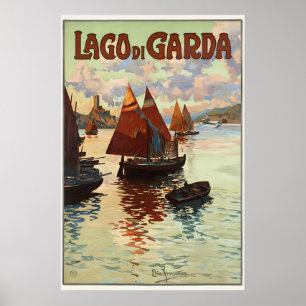 Meer van Garda - Oude Reisposter Poster