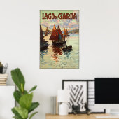 Meer van Garda - Oude Reisposter Poster (Thuiskantoor)