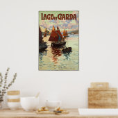 Meer van Garda - Oude Reisposter Poster (Keuken)