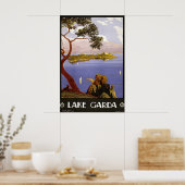 Meer van Garda Vintage Reisposter Poster (Keuken)