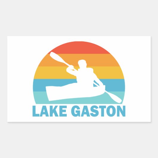 Meer van Gaston North Carolina Virginia Kayak Rechthoekige Sticker (Voorkant)