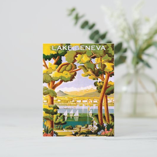 Meer van Genève Briefkaart (Staand voorkant)