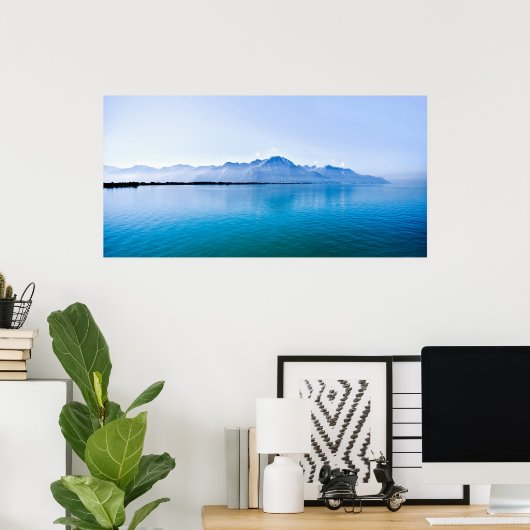 Meer van Genève (Lac Léman) 018 Poster (Thuiskantoor)