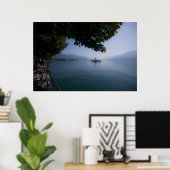 Meer van Genève met Paddle Steamer Poster (Thuiskantoor)