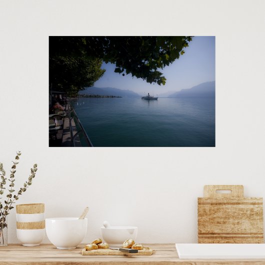 Meer van Genève met Paddle Steamer Poster (Keuken)