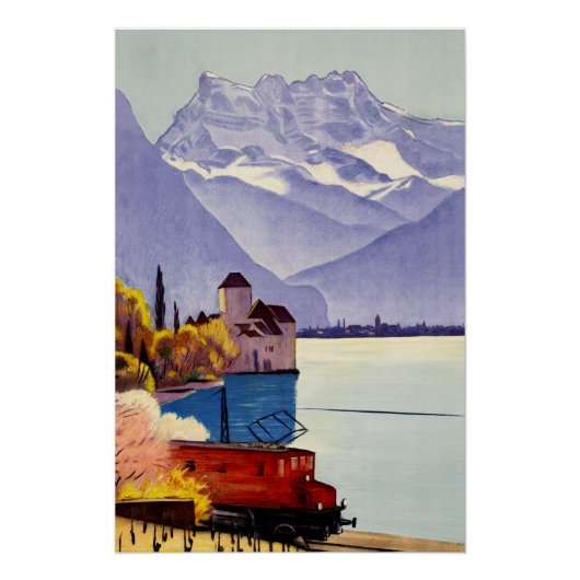 Meer van Genève Reis Perfect Poster (Voorkant)