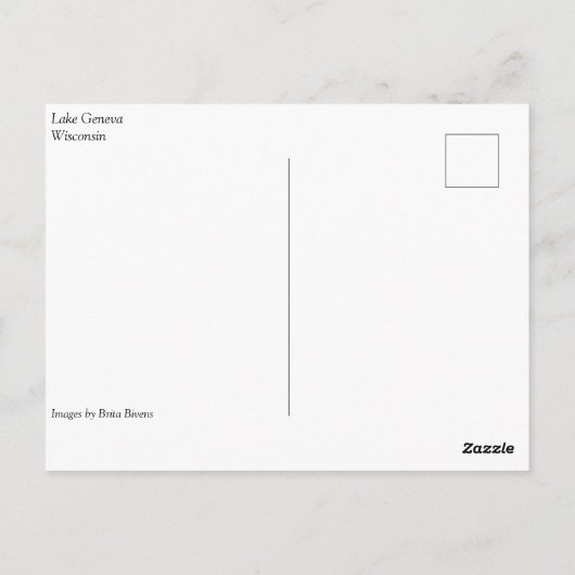 Meer van Genève, Wisconsin Briefkaart (Achterkant)