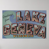 Meer van Genève, Wisconsin - Grote letterscènes Poster (Voorkant)