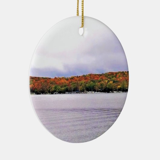 Meer van Genève, Wisconsin Keramisch Ornament (Rechts)