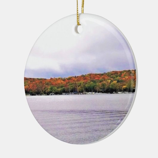 Meer van Genève, Wisconsin Keramisch Ornament (Links)