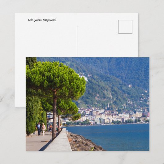 Meer van Genève Zwitserland Briefkaart (Voorkant / Achterkant)