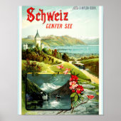 Meer van Genève Zwitserland Poster (Voorkant)