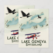 meer van Genève Zwitserland Reisposter (Voorkant / Achterkant)