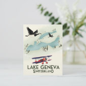 meer van Genève Zwitserland Reisposter (Staand voorkant)