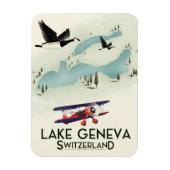 meer van Genève Zwitserland Reisposter Magneet (Verticaal)