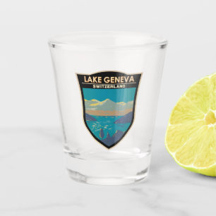 Meer van Genève Zwitserland Travel Art Shot Glas