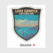 Meer van Genève Zwitserland Travel Art  Sticker (Vel)