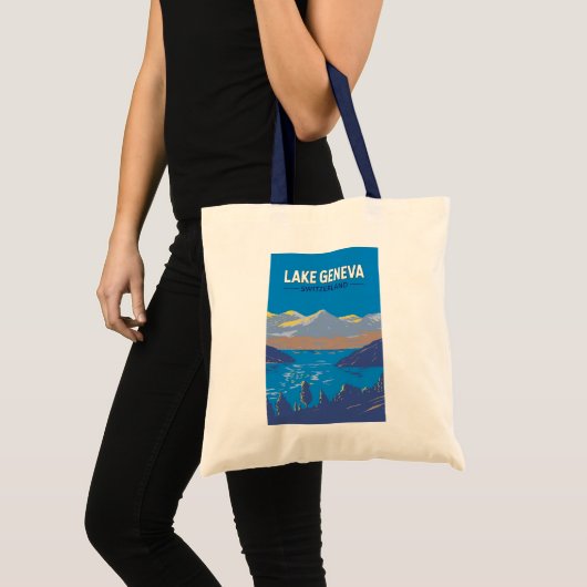 Meer van Genève Zwitserland Travel Art Tote Bag (Voorkant (product))
