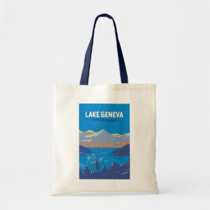 Meer van Genève Zwitserland Travel Art Tote Bag