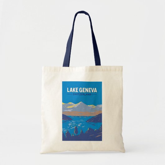 Meer van Genève Zwitserland Travel Art Tote Bag (Voorkant)