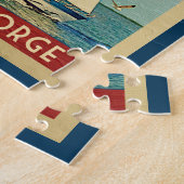 Meer van George Jigzaag Puzzle Boat  New York Legpuzzel (Zijkant)