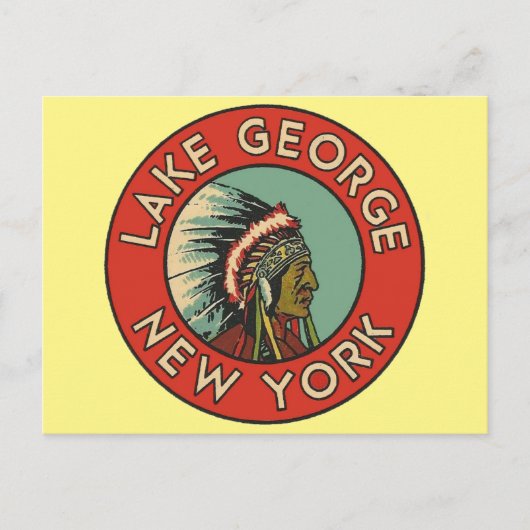 Meer van George, New York - Briefkaart (Voorkant)