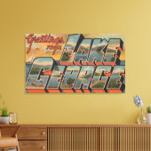 Meer van George, New York - Grote Letter-scènes Canvas Afdruk (Insitu (Woonkamer))