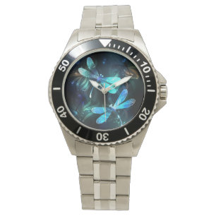 Meer van gloeiende libellen horloge