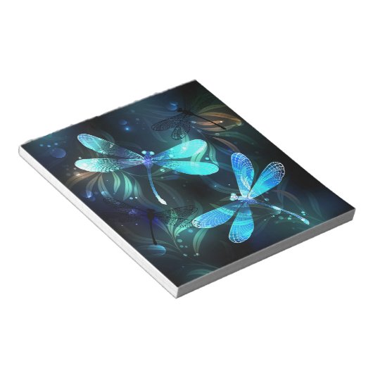 Meer van gloeiende libellen notitieblok (Schuin)