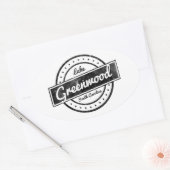 Meer van Greenwood Ovale Sticker (Envelop)