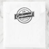 Meer van Greenwood Ovale Sticker (Tas)