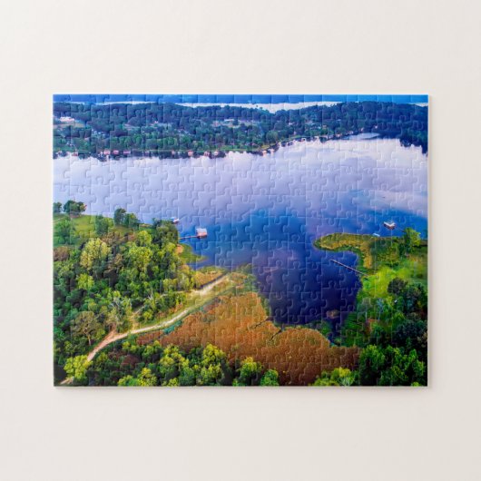 Meer van Guntersville Alabama. Legpuzzel (Horizontaal)