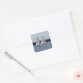 Meer van Harriet Zeilboten Vierkante Sticker (Envelop)