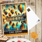 Meer van Havasu, Arizona |  schilderij Briefkaart