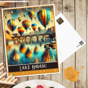 Meer van Havasu, Arizona schilderij Briefkaart