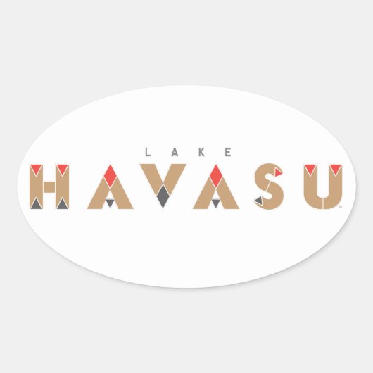 Meer van Havasu Ovale Sticker (Voorkant)