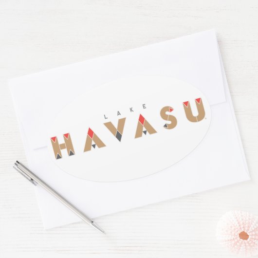 Meer van Havasu Ovale Sticker (Envelop)