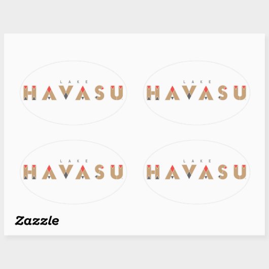 Meer van Havasu Ovale Sticker (Vel)
