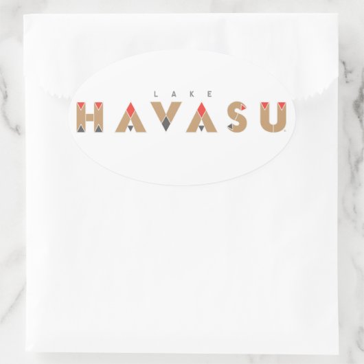 Meer van Havasu Ovale Sticker (Tas)