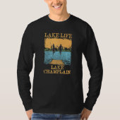 Meer van het Life Lake Champlatzwemmen in New York T-shirt (Voorkant)