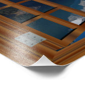 Meer van het Louise Mountain Reflection Lake Faux Foto Afdruk (Hoek)