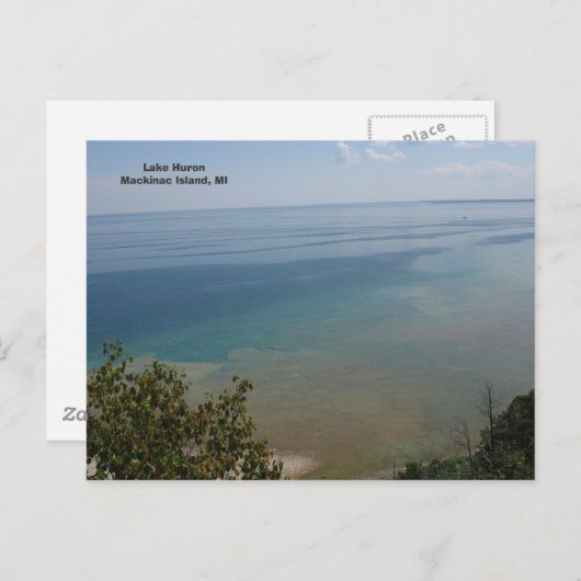 Meer van Huron op Mackinac Island, MI Briefkaart (Voorkant / Achterkant)